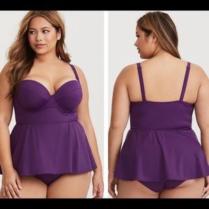 Purple Peplum Swimsuit TORRID